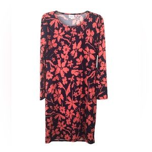 DRESS NWT - Women's LuLa Rose "Debbie" Floral Pattern Pullover T-Shirt Dress. L